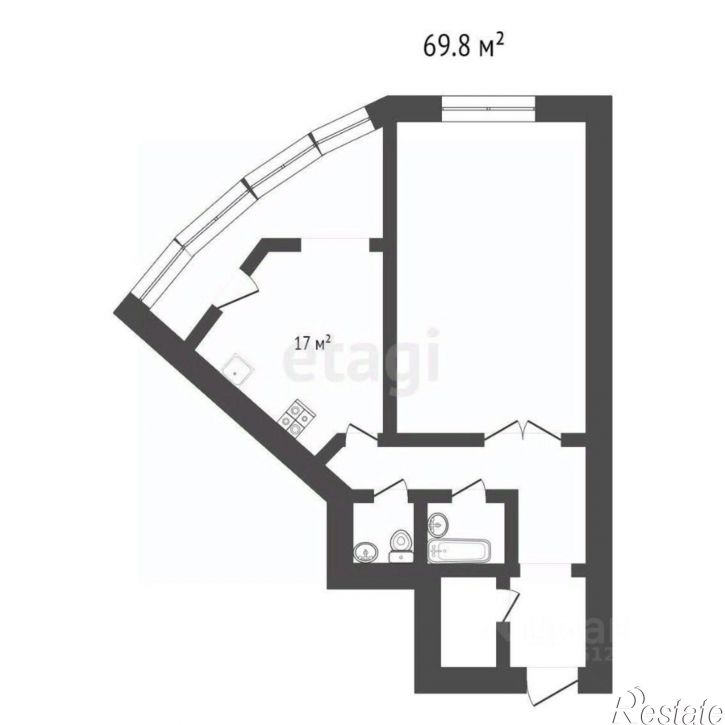 1-комн квартира