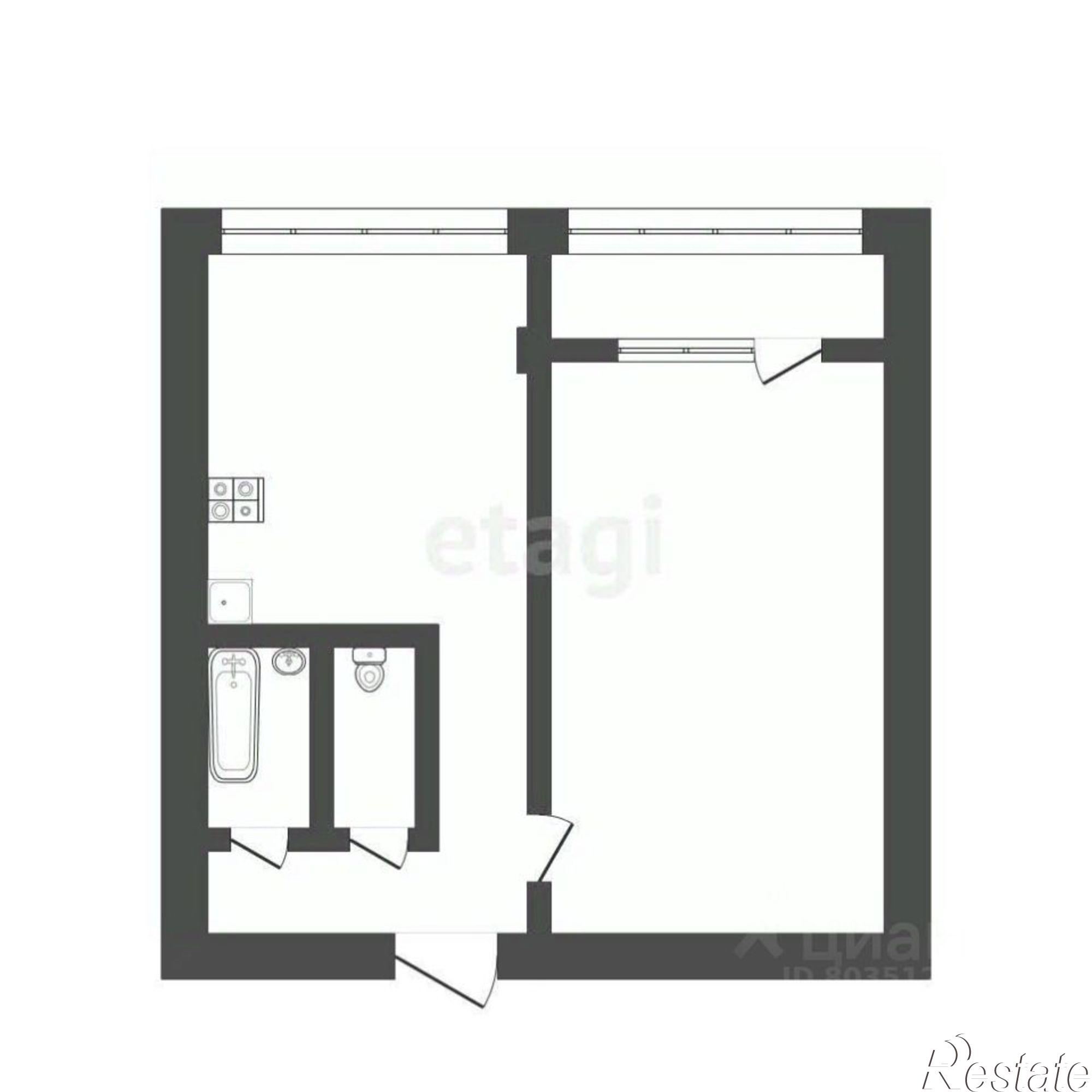 Купить квартиру за 5 800 000 рублей на Украинская улица, 38А