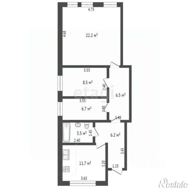 3-комн квартира улица Мира, 81,  д. 81