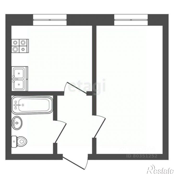 1-комн квартира Февральская улица, 106,  д. 106