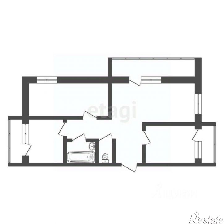 3-комн квартира ул Нежнова, 33,  д. 33