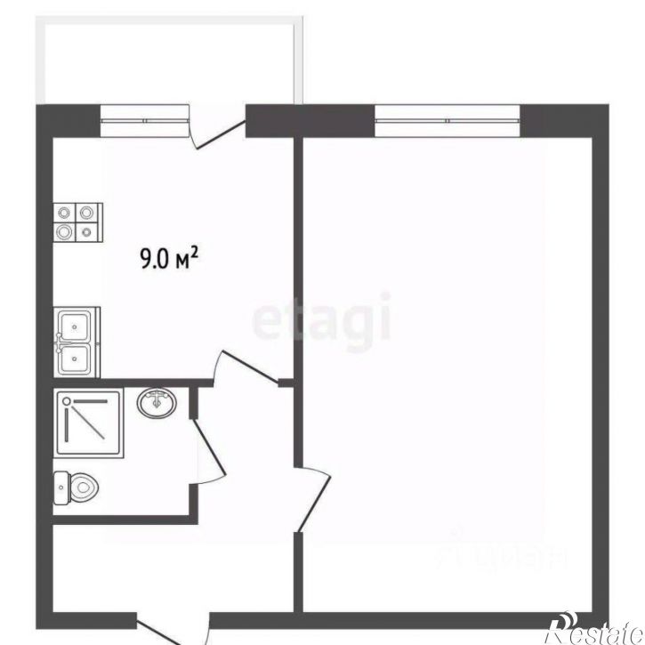 1-комн квартира Оранжерейная улица, 22 к2,  д. 22 к2