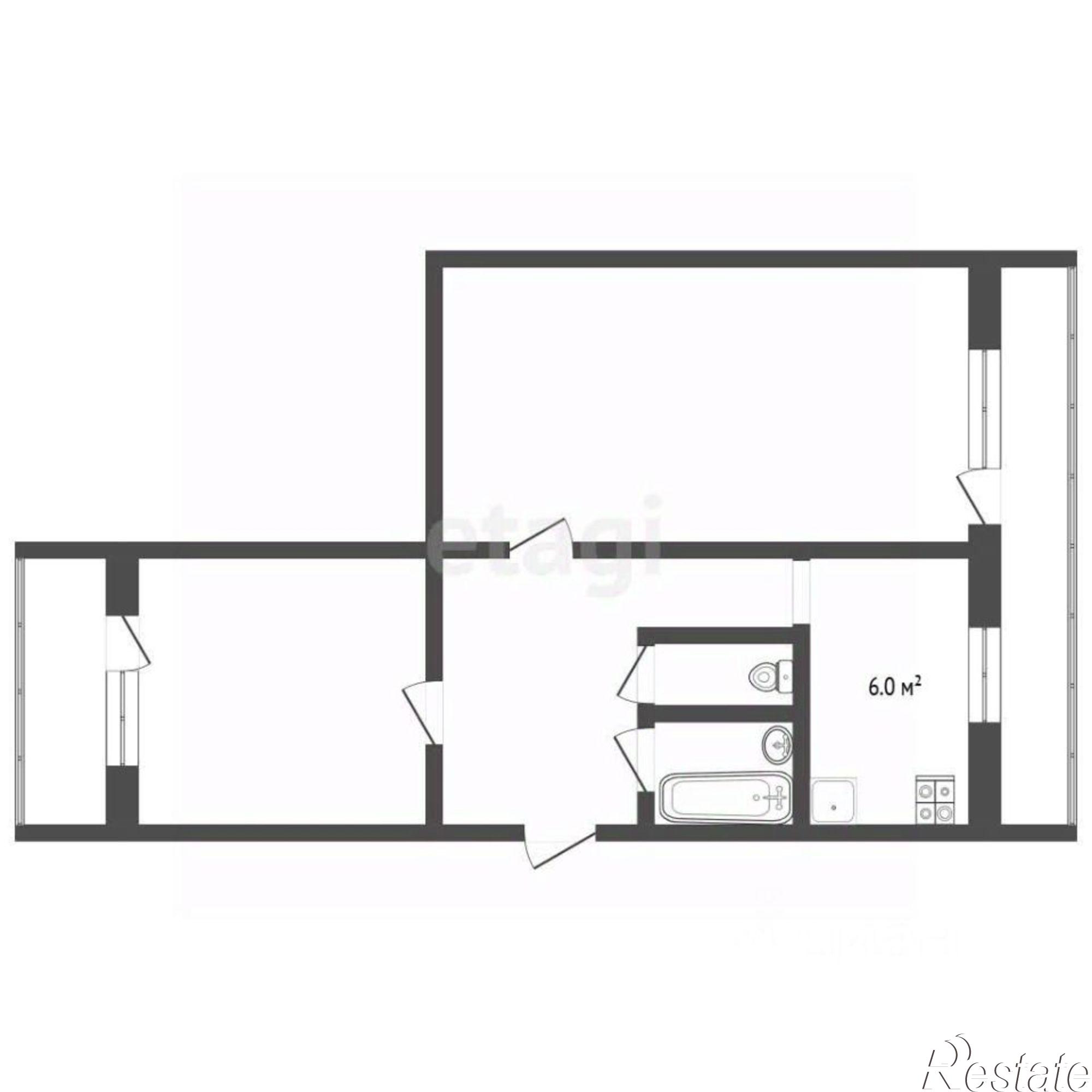 Купить квартиру за 5 800 000 рублей на улица Адмиральского, 2