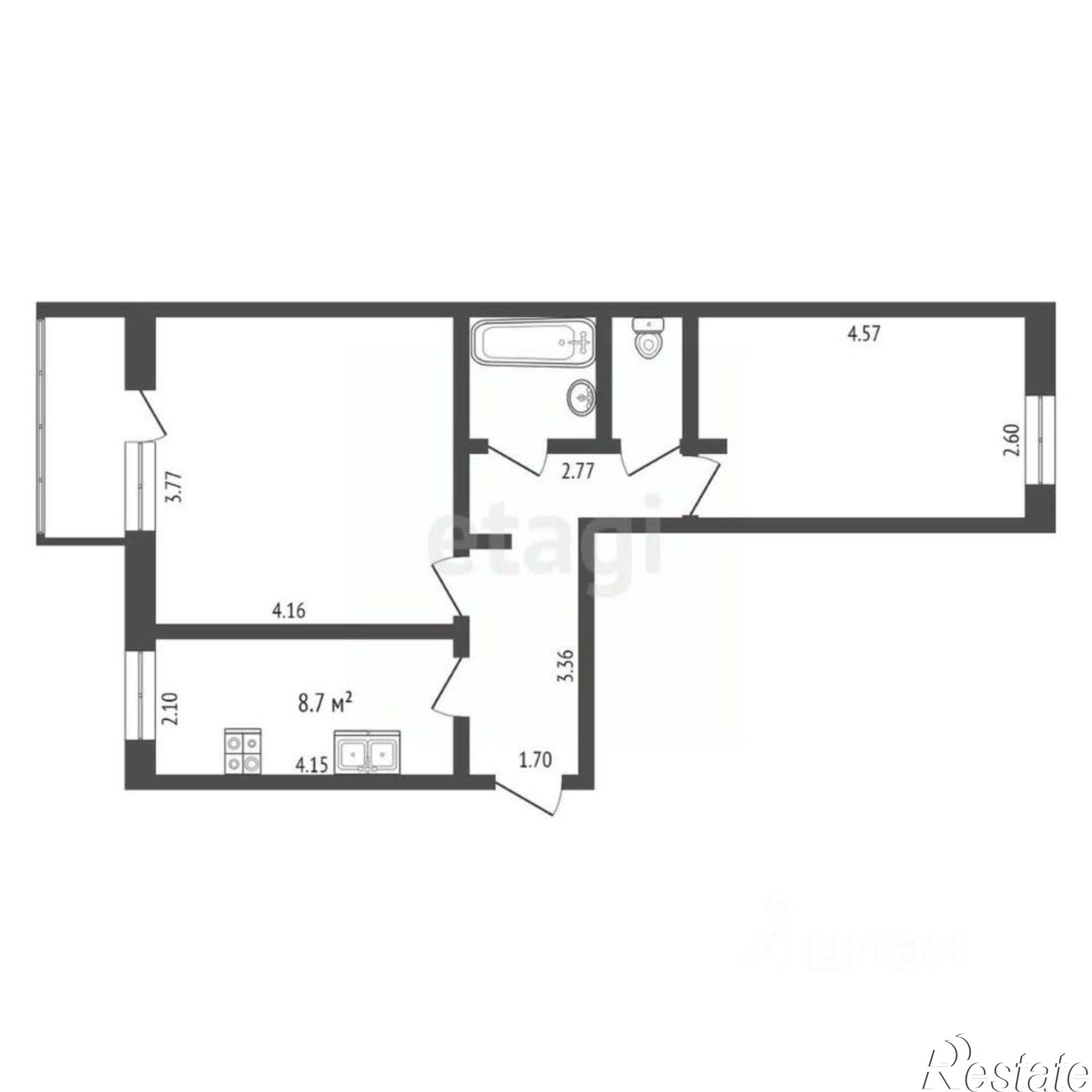 Купить квартиру за 6 700 000 рублей на проспект Свободы, 31