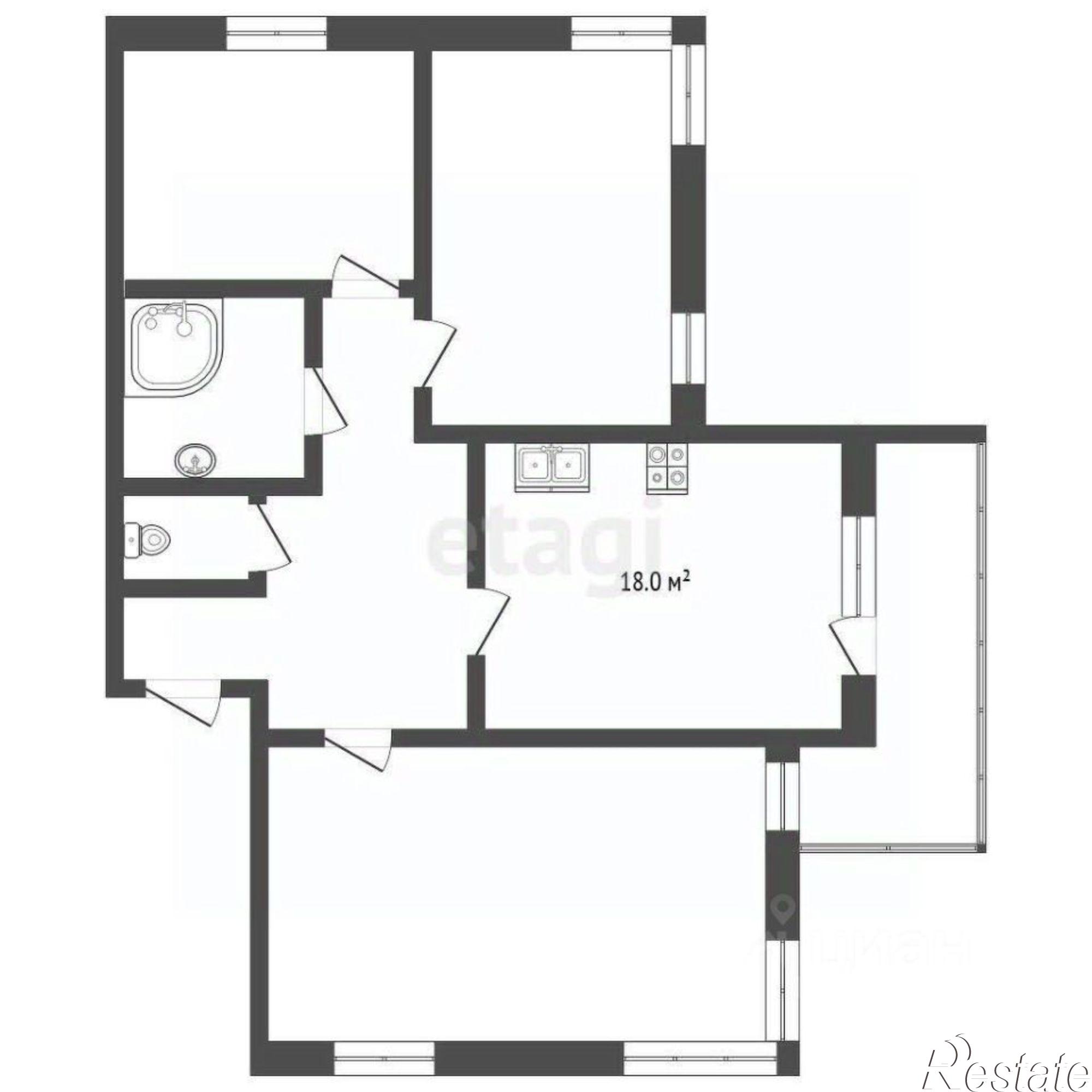 Купить квартиру за 16 000 000 рублей на улица Пестова, 22 к1