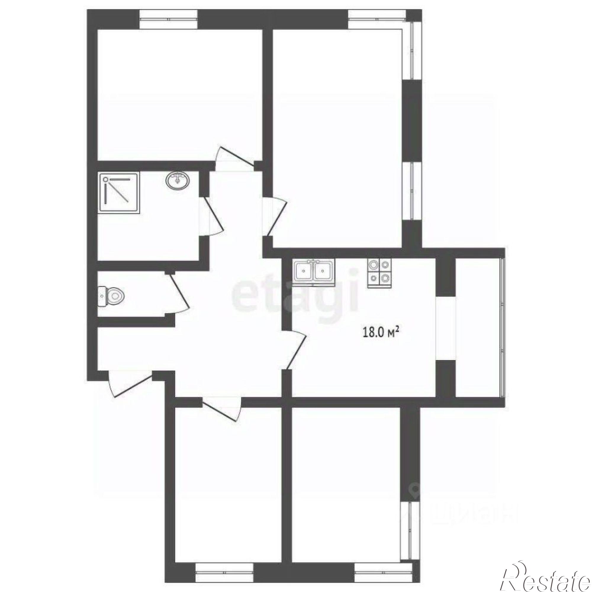 Купить квартиру за 20 000 000 рублей на улица Пестова, 22 к1