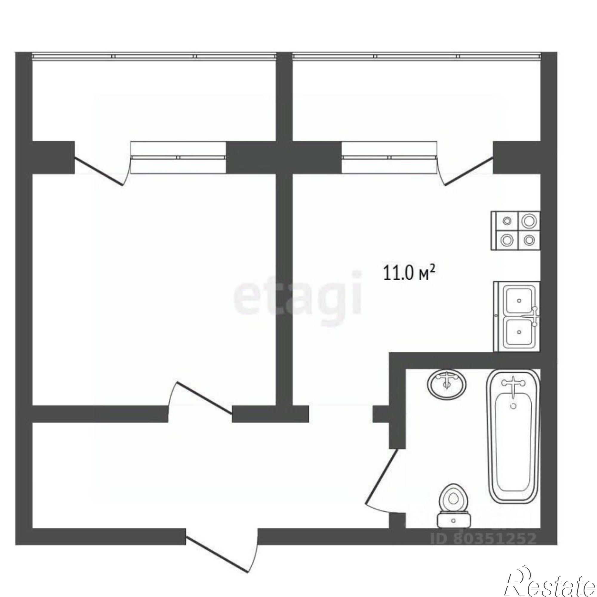 Купить квартиру за 6 500 000 рублей на Огородная улица, 46