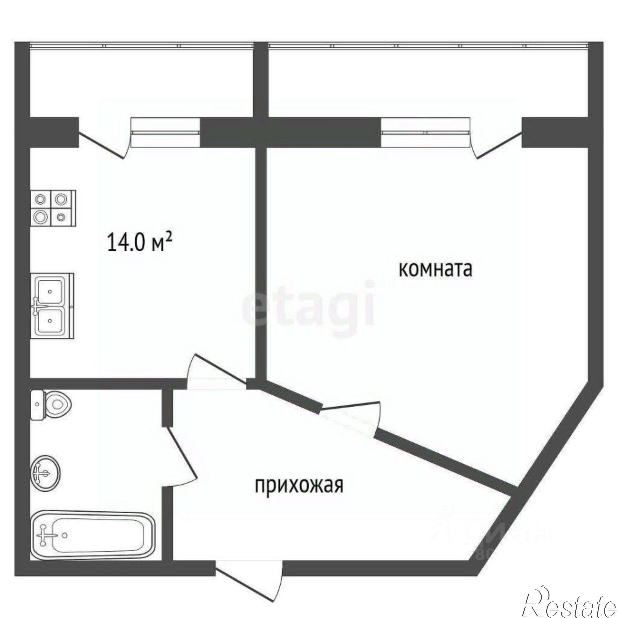 Купить квартиру за 10 500 000 рублей на улица Булгакова, 7