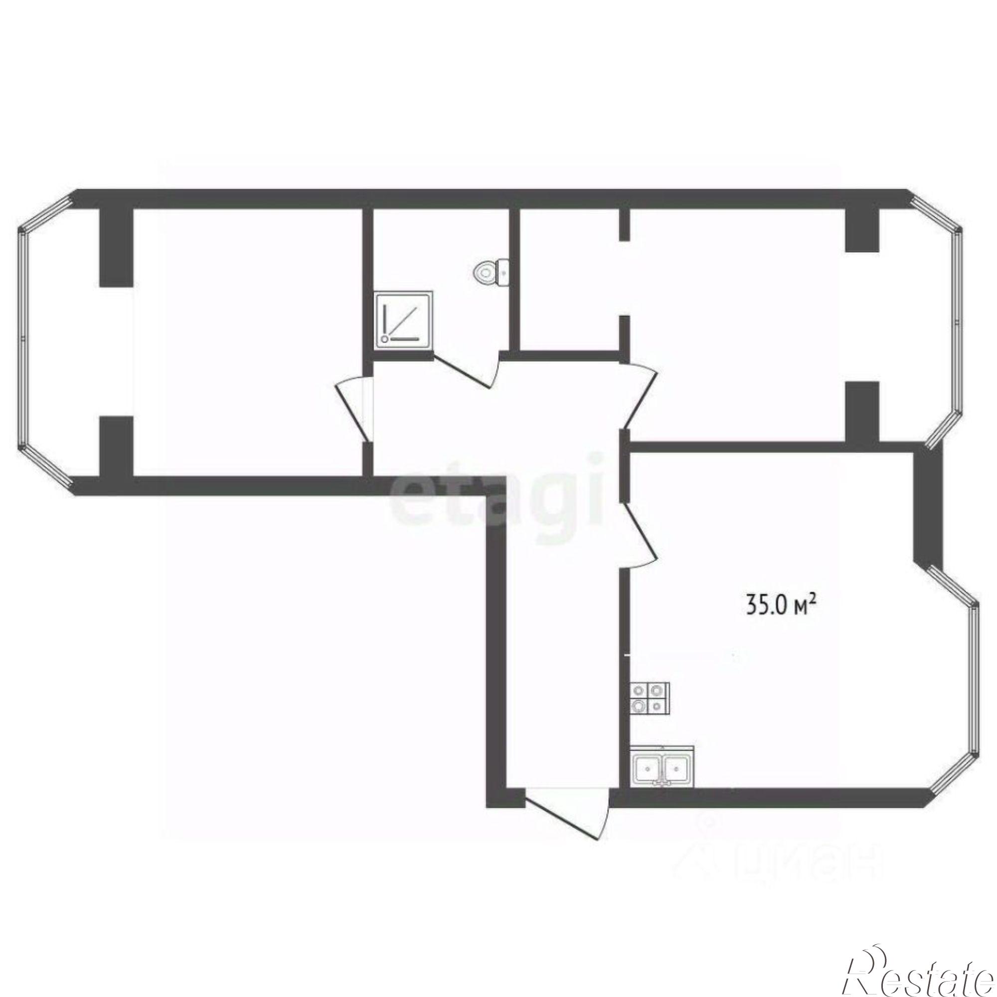 Купить квартиру за 13 750 000 рублей на улица Людкевича, 22