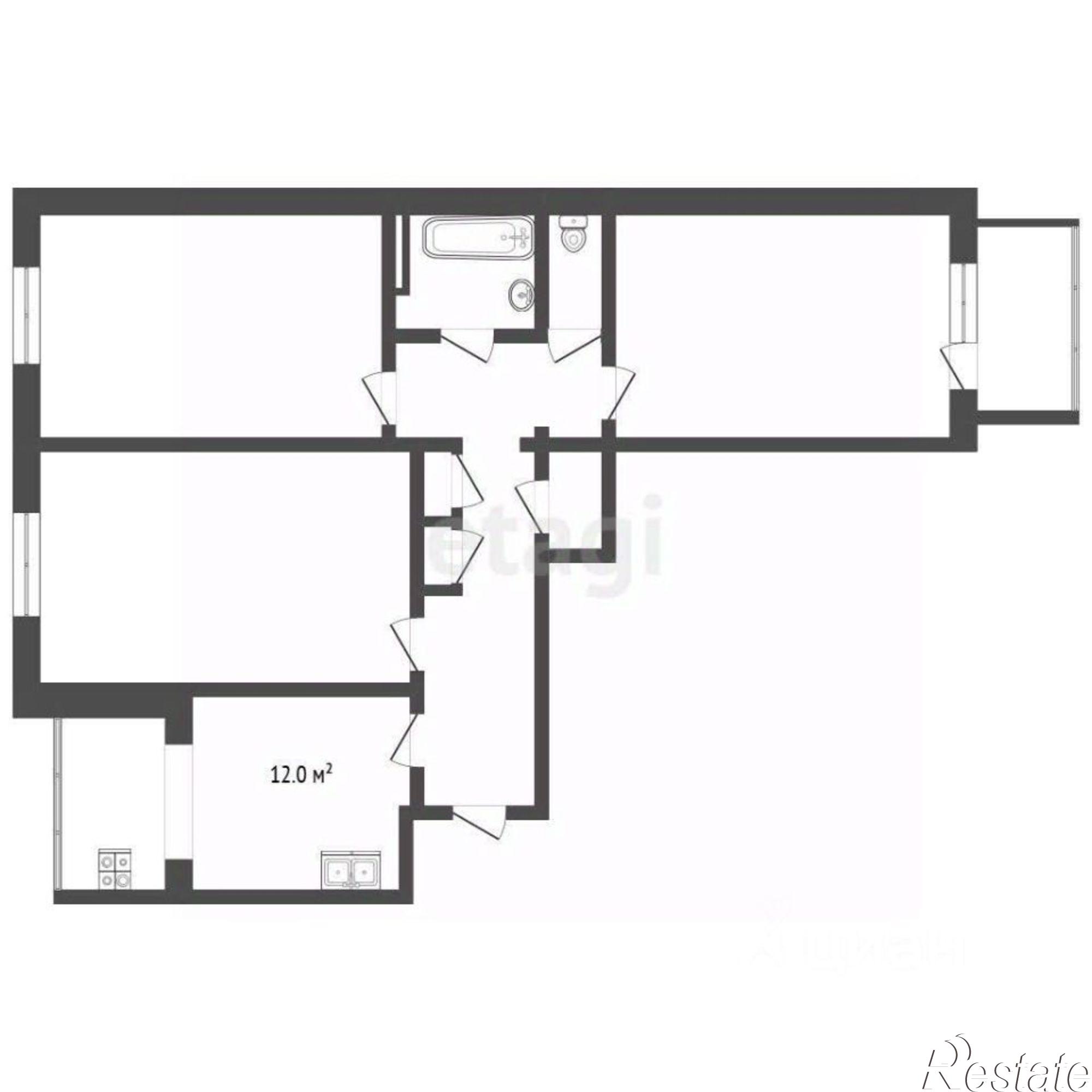 Купить квартиру за 8 500 000 рублей на улица Розы Люксембург, 54