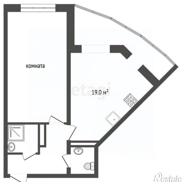 1-комн квартира улица 295-й Стрелковой Дивизии, 12,  д. 12
