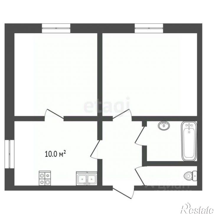 2-комн квартира Коллективная улица, 70,  д. 70