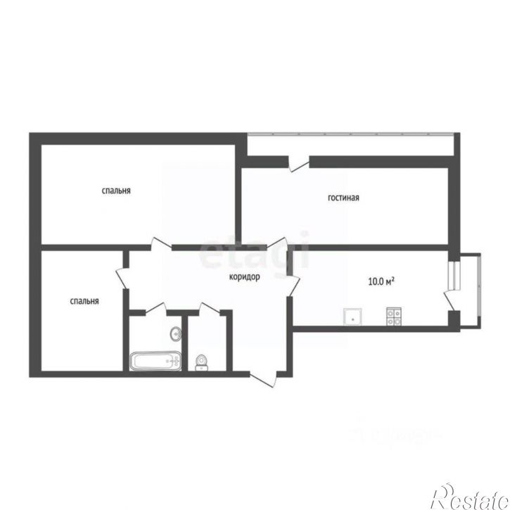 3-комн квартира улица Нежнова, 33,  д. 33