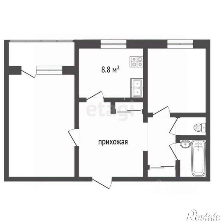 2-комн квартира Ессентукская улица, 29/2,  д. 29/2