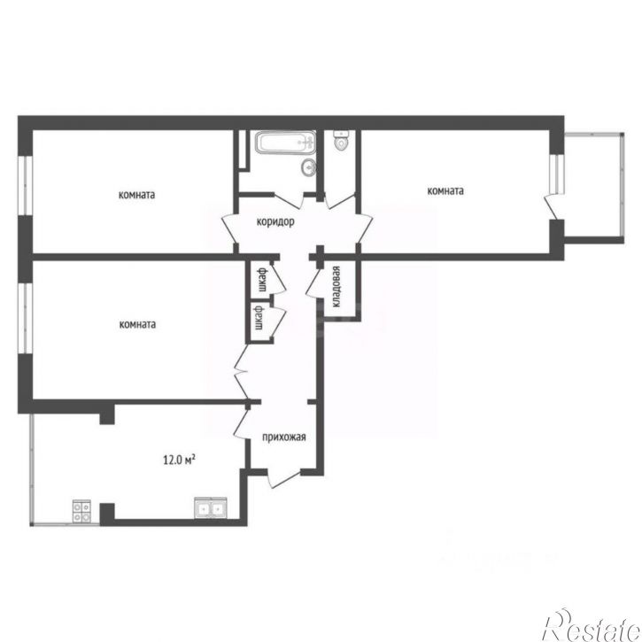 3-комн квартира Ессентукская улица, 29/2,  д. 29/2