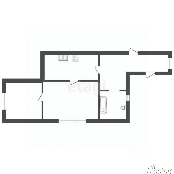 2-комн квартира Октябрьская улица, 41,  д. 41