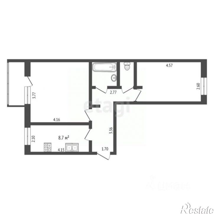 2-комн квартира проспект Свободы, 31,  д. 31
