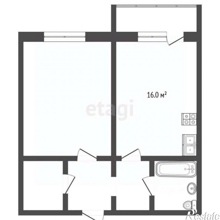 1-комн квартира Первомайская улица, 116,  д. 116