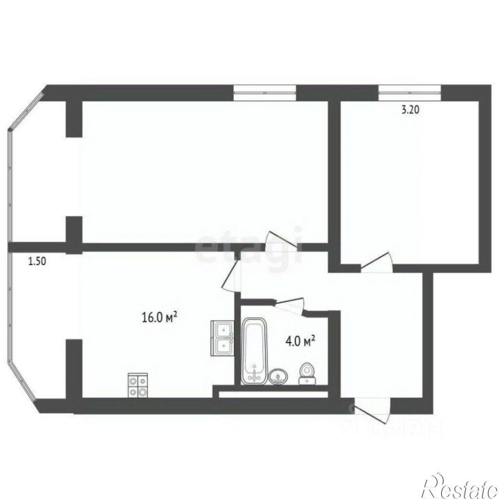 2-комн квартира Оранжерейная улица, 22 к2,  д. 22 к2