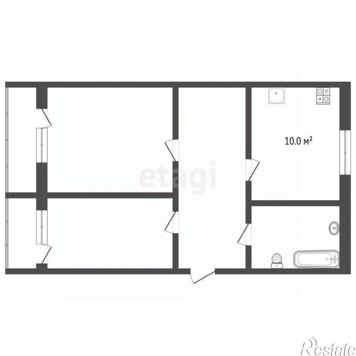 2-комн квартира улица Пестова, 22 к1,  д. 22 к1