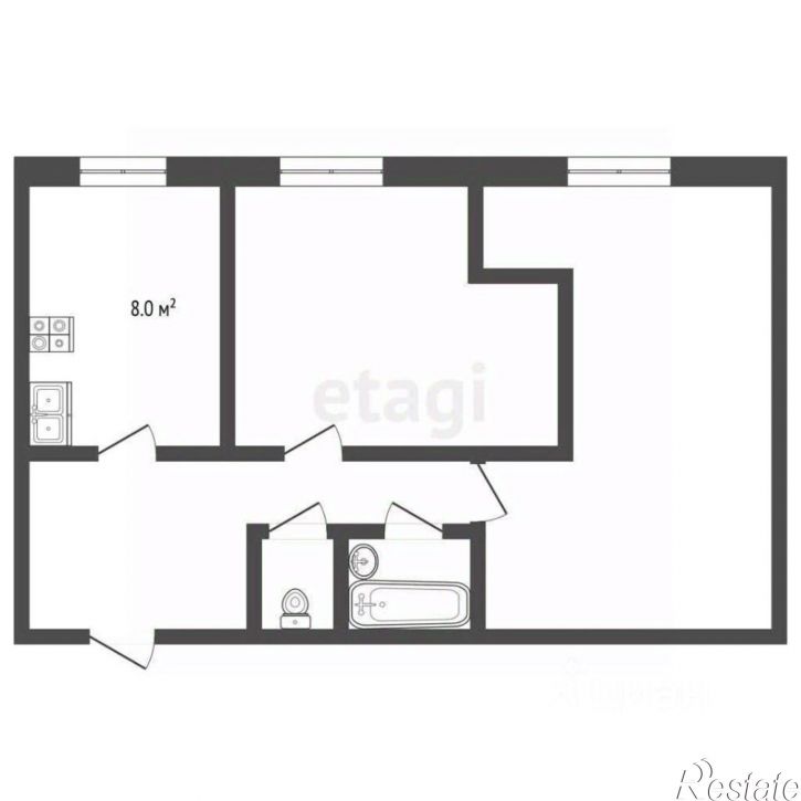 2-комн квартира