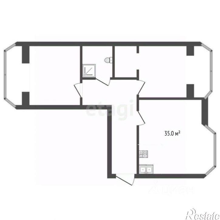 3-комн квартира улица Людкевича, 22,  д. 22