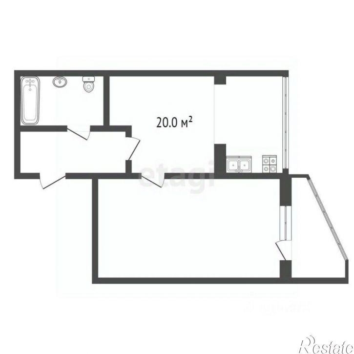 1-комн квартира Оранжерейная улица, 22 к2,  д. 22 к2