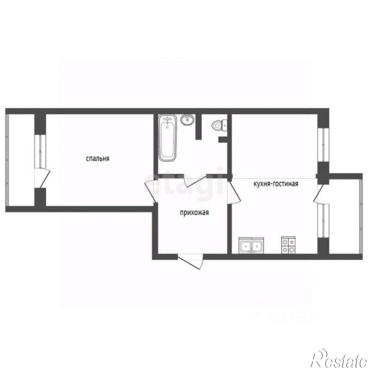 2-комн квартира улица Бунимовича, 13,  д. 13