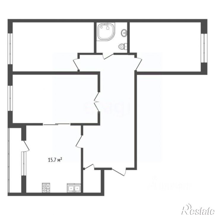 3-комн квартира улица Дунаевского, 9,  д. 9