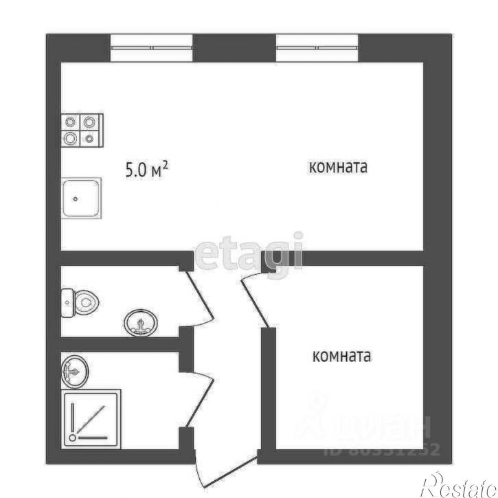 2-комн квартира улица Орджоникидзе, 9,  д. 9