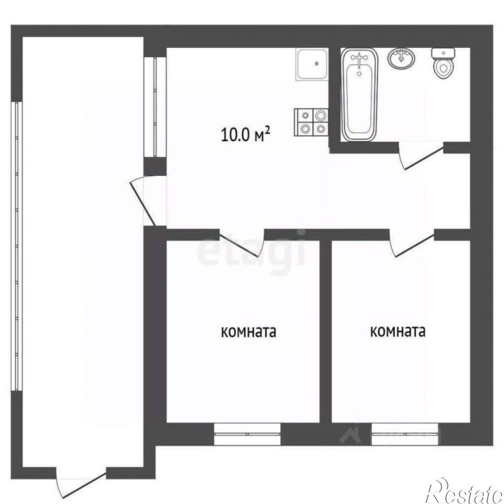 2-комн квартира Сельская улица, 24 к1,  д. 24 к1