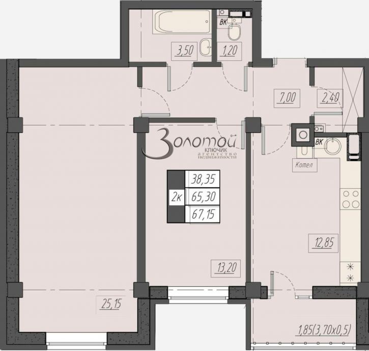 2-комн квартира Егоршина ул, 6