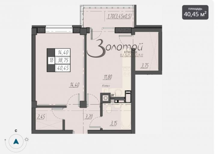 1-комн квартира Егоршина ул, 6