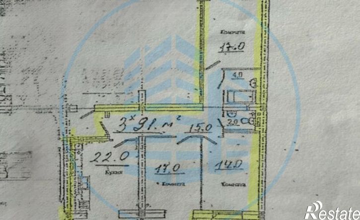 3-комн квартира Оранжерейная улица, 17 к3,  д. 17 к3