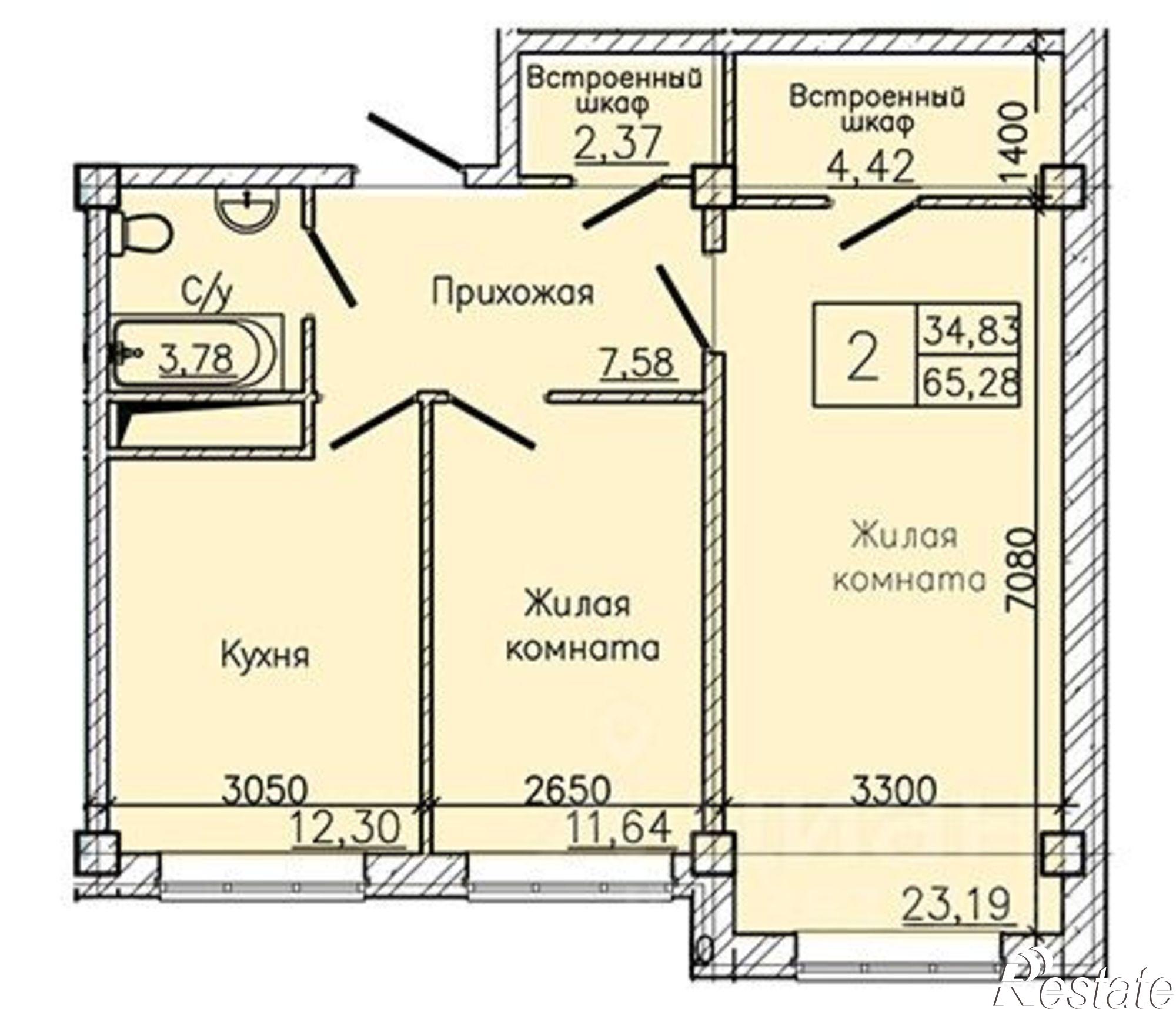 Купить квартиру за 10 120 000 рублей на улица Ермолова, 28