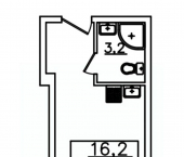 1-комн, 22 кв м, этаж 2/12 Ессентукская улица, 31