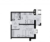 1-комн, 43 кв м, этаж 3/12 Огородная улица, 39В