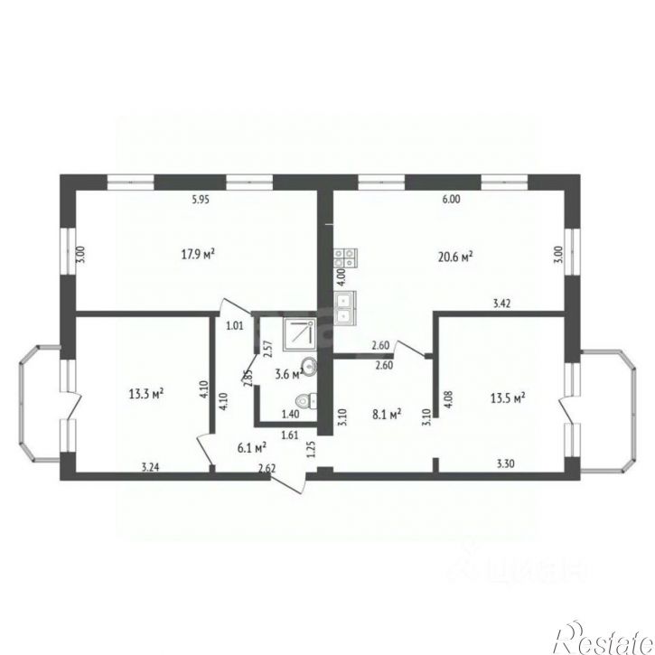 3-комн квартира ул Дунаевского, 6,  д. 6