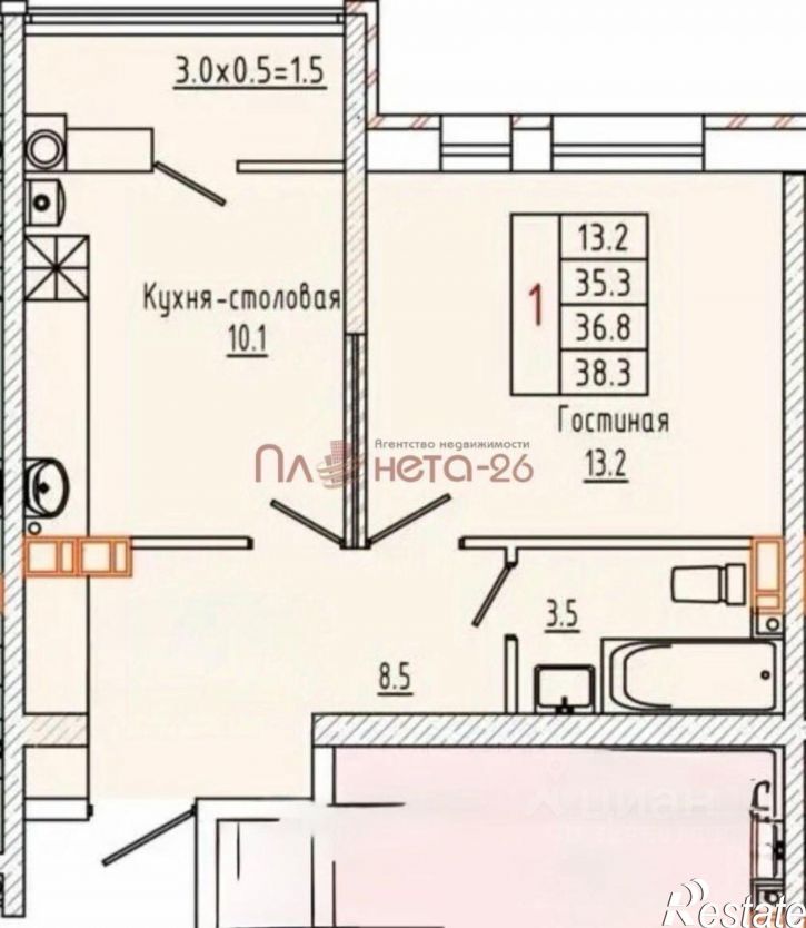 1-комн квартира улица Нежнова, 21,  д. 21