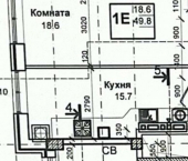 1-комн, 49кв м, этаж 10/10 Первомайский переулок, 18