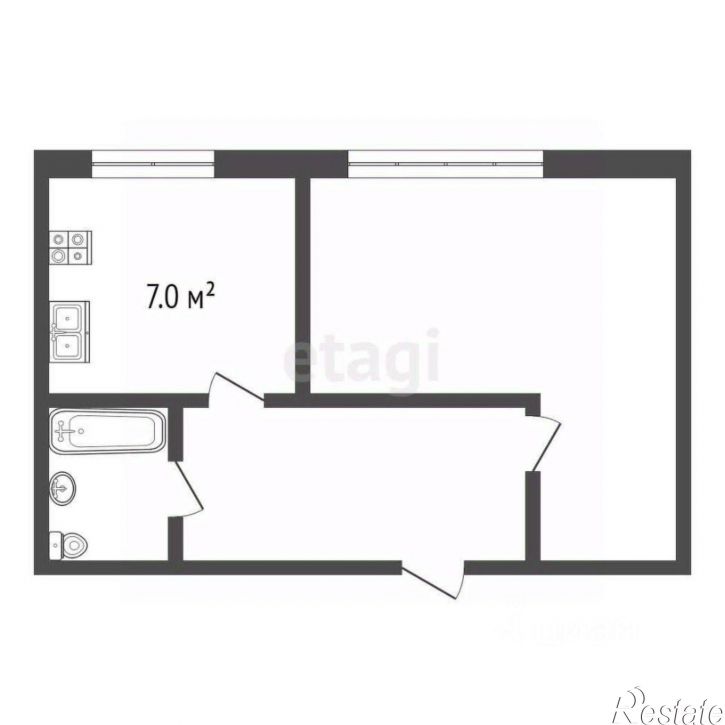 1-комн квартира улица Нежнова, 33,  д. 33
