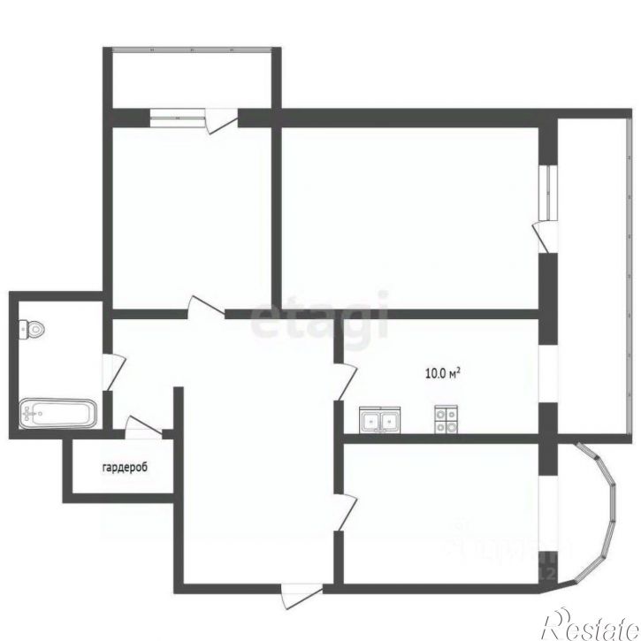 3-комн квартира ул Адмиральского, 35б,  д. 35б