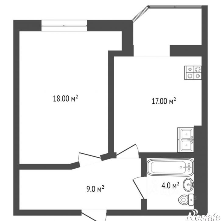 1-комн квартира Оранжерейная улица, 17 к3,  д. 17 к3