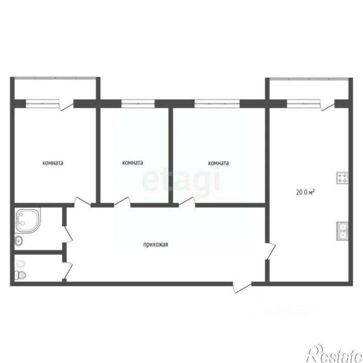 3-комн квартира улица Нежнова, 33,  д. 33
