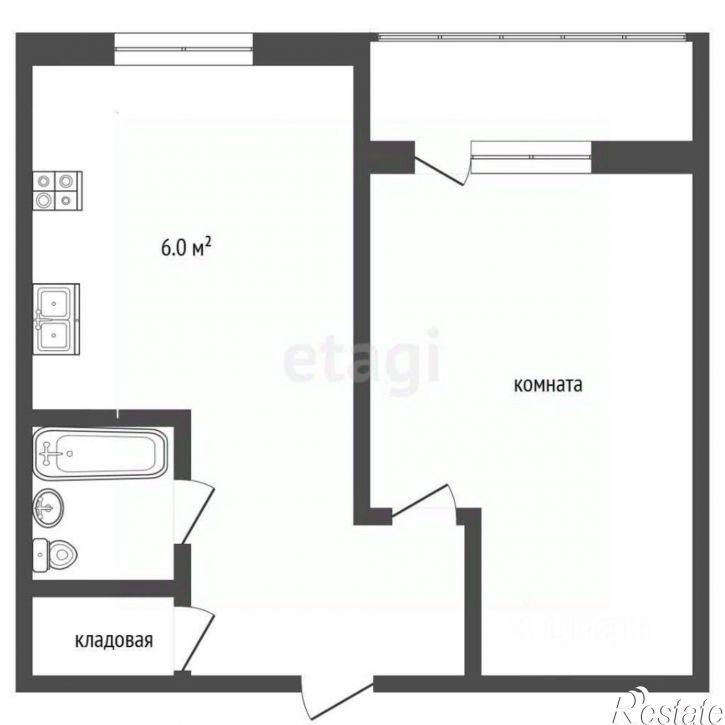 1-комн квартира ул Бульварная, 19,  д. 19