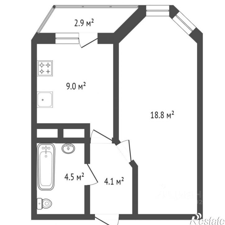 1-комн квартира ул Адмиральского, 1а,  д. 1а