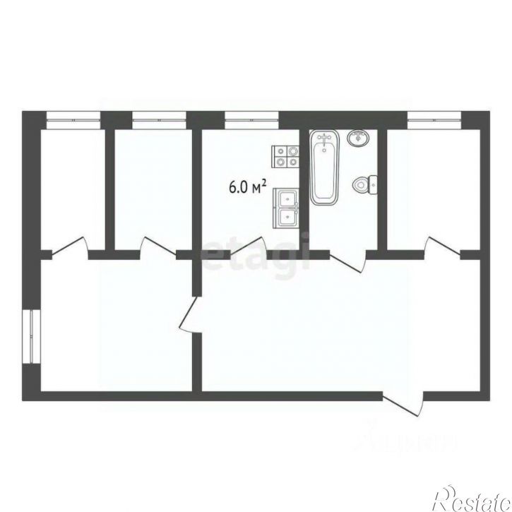 4-комн квартира пр-кт Калинина, 108,  д. 108