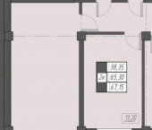 2-комн, 67 кв м, этаж 8/8 ул Егоршина, 6а