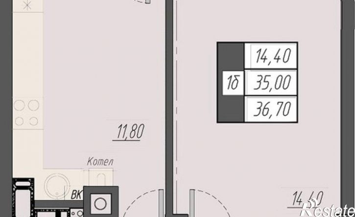 1-комн квартира в новом доме ул Егоршина, 6а,  д. 6а