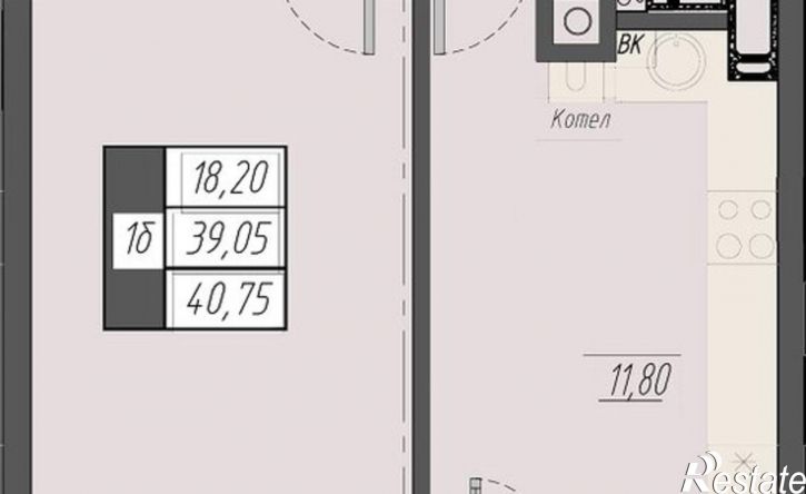 1-комн квартира в новом доме ул Егоршина, 6а,  д. 6а